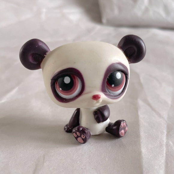 Littlest Pet Shop White & Purple Panda Bear - Picture 1 of 3